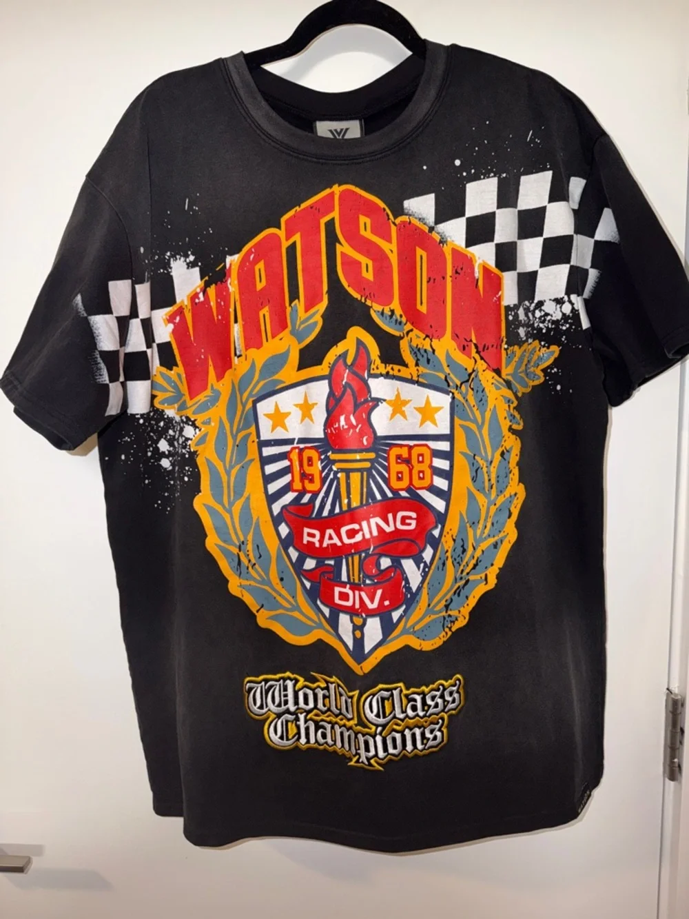 ♦️🏁🏎️🏁♦️Watson Rhinestone Racing Graphic Tee - Size 2XL - Picture 1 of 6